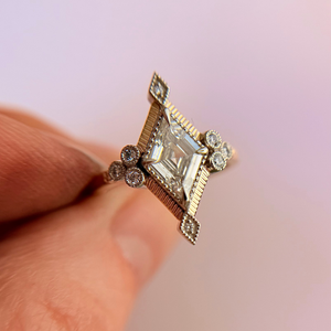 0.70ct Lozenge Step Cut <br><b> Jilian Maddin </b>| Mega Alloway Ring 2.0