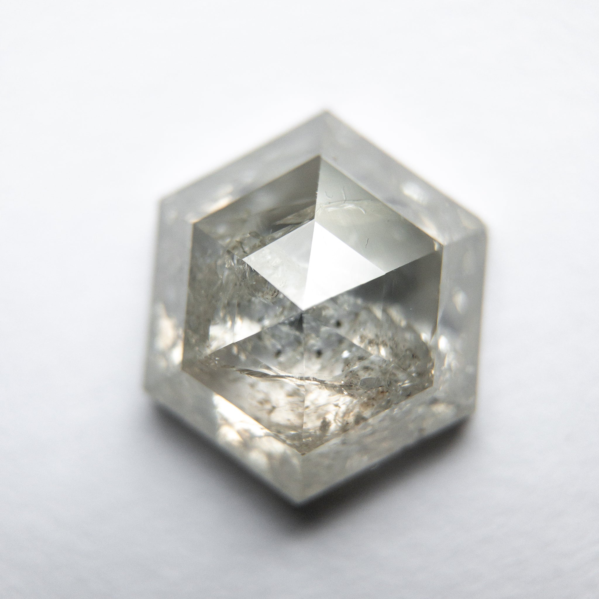 3.04ct 10.17x8.58x4.40mm Hexagon Rosecut 18003-01 - Misfit Diamonds