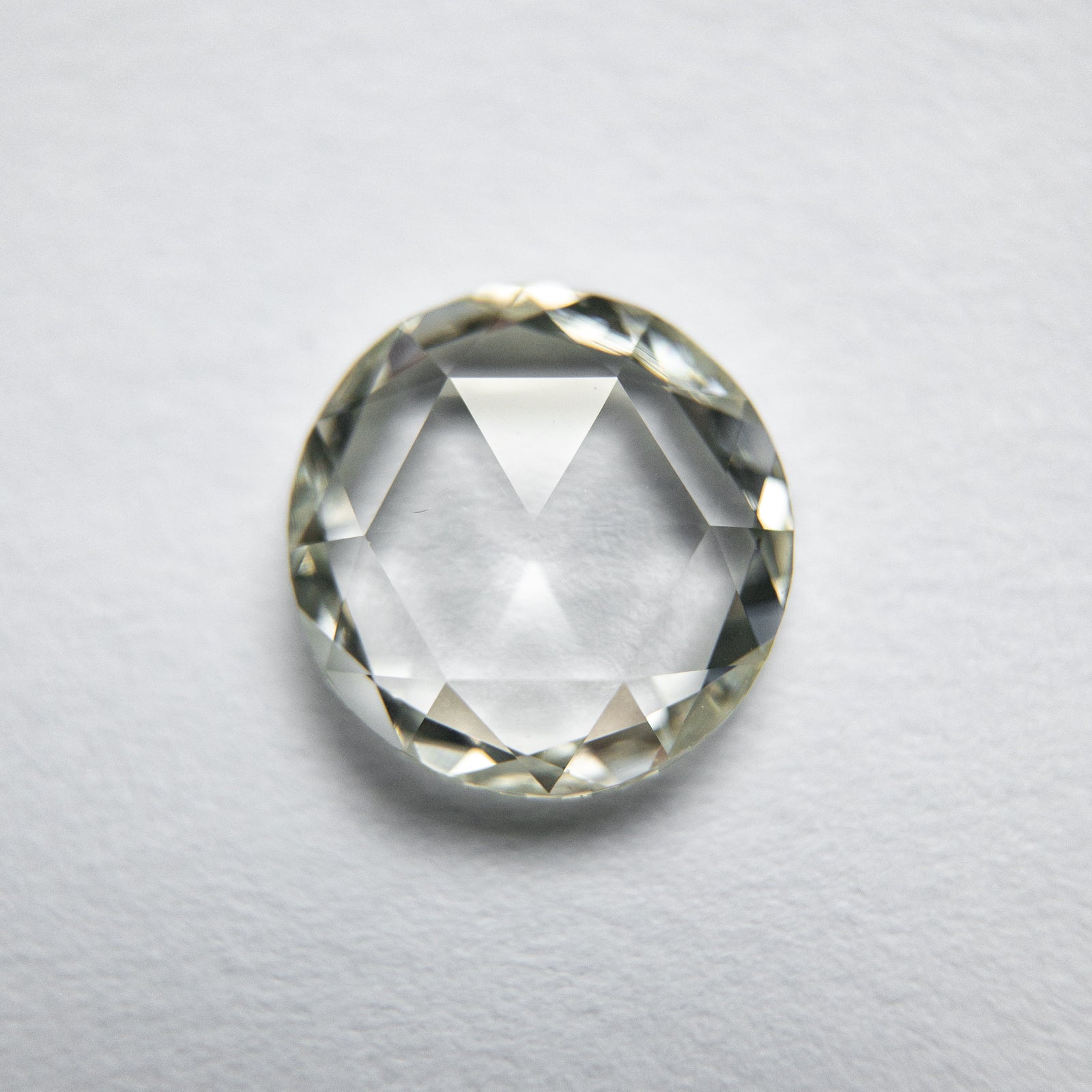 1.23ct 7.69-7.50x2.14mm SI1 J/K Round Rosecut 18008-01 - Misfit Diamonds