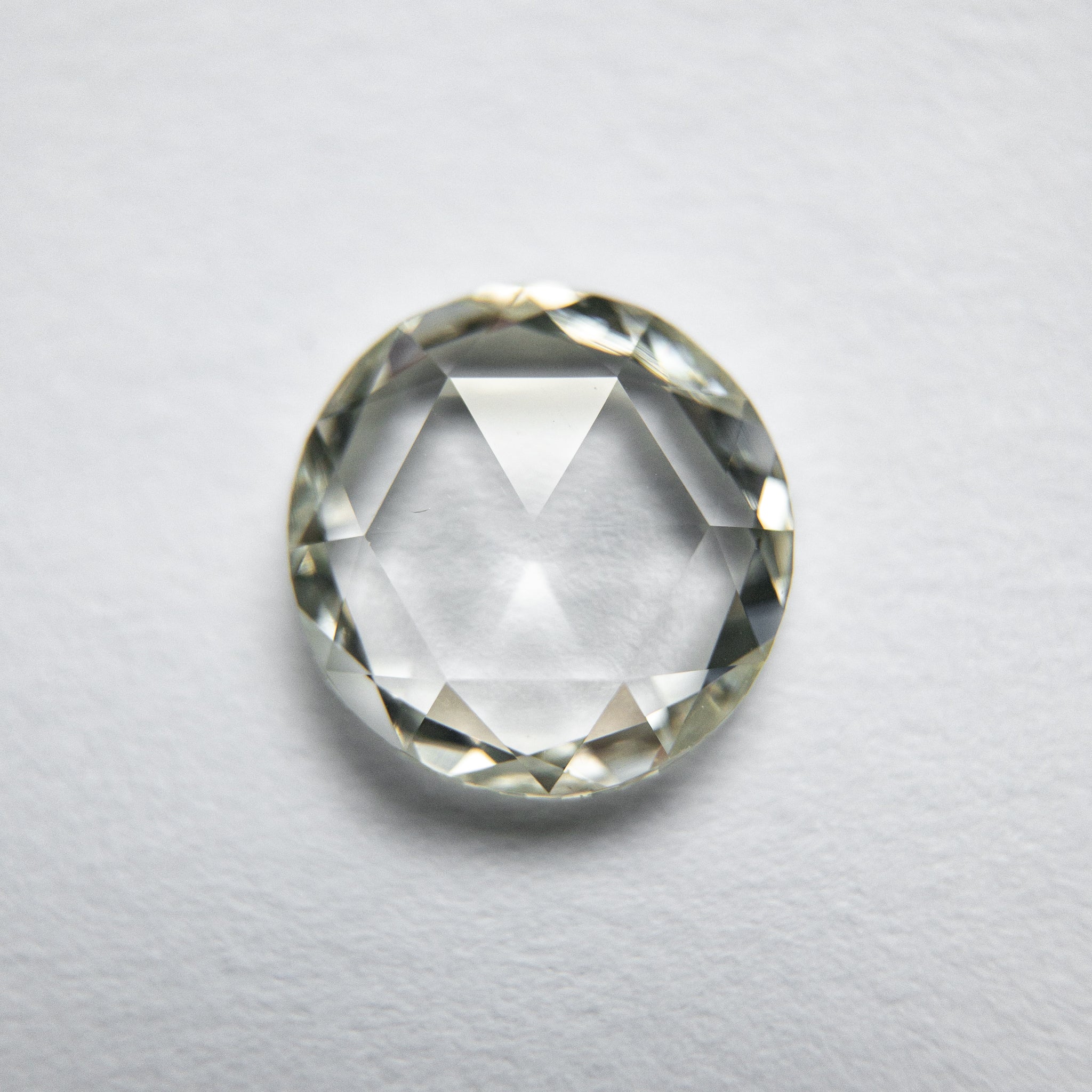 1.23ct 7.69-7.50x2.14mm SI1 J/K Round Rosecut 18008-01 - Misfit Diamonds