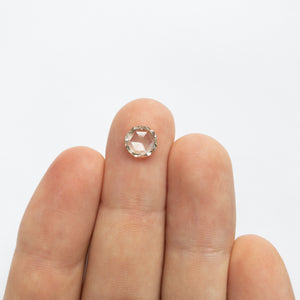 1.23ct 7.69-7.50x2.14mm SI1 J/K Round Rosecut 18008-01 - Misfit Diamonds