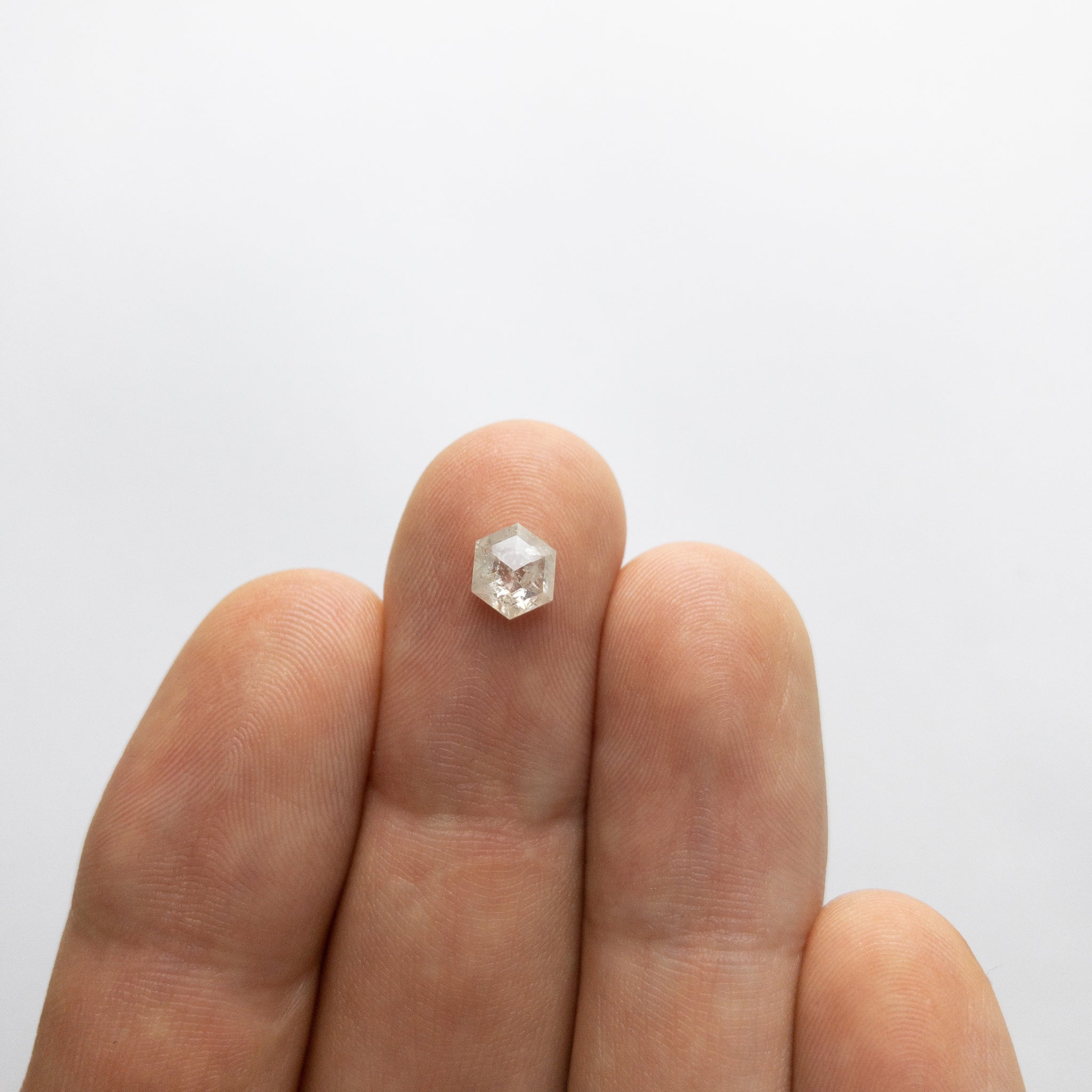 0.87ct 6.53x5.51x2.84mm Hexagon Rosecut 18019-26 - Misfit Diamonds