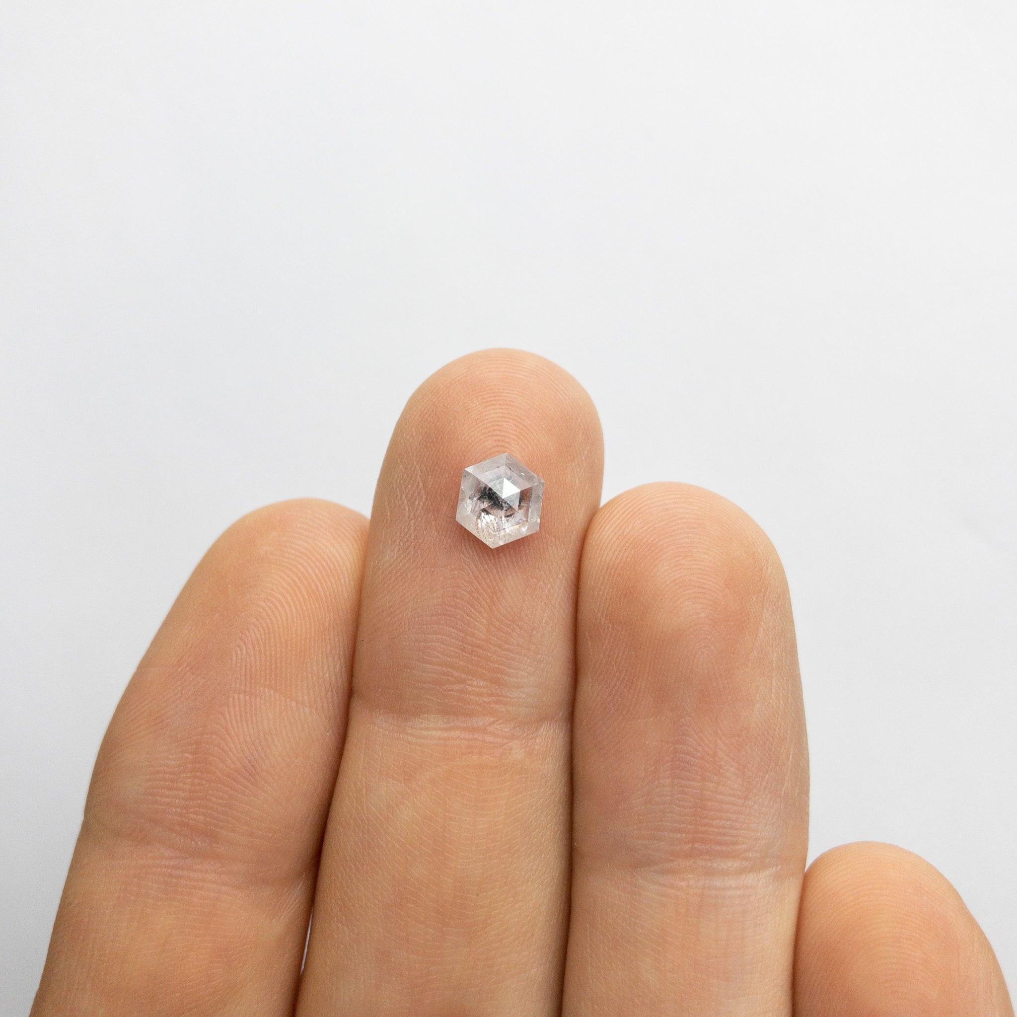 0.89ct 6.89x5.88x2.68mm Hexagon Rosecut 18032-09 - Misfit Diamonds
