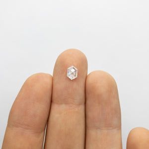 0.59ct 6.63x4.79x2.19mm Hexagon Rosecut 18033-14 - Misfit Diamonds
