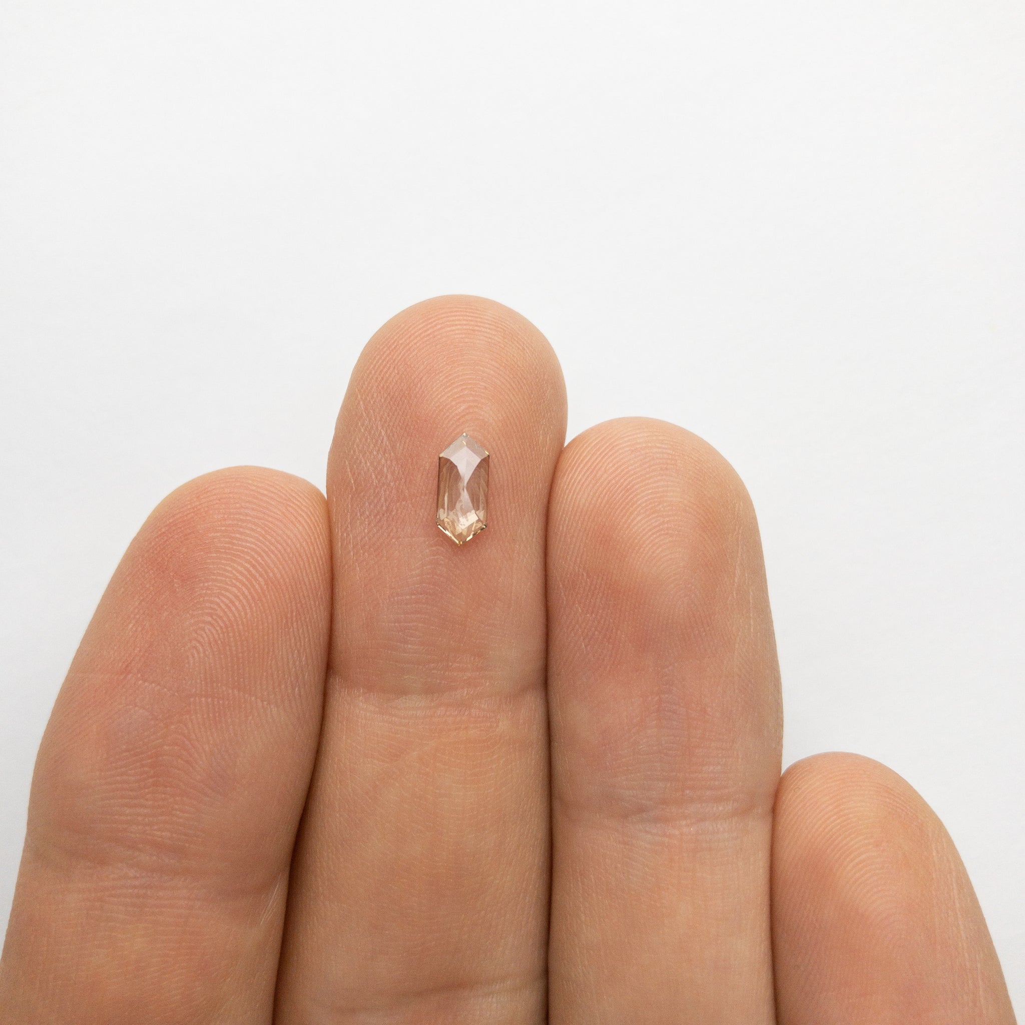 0.36ct 7.68x3.47x1.36mm Hexagon Rosecut 18090-04 - Misfit Diamonds