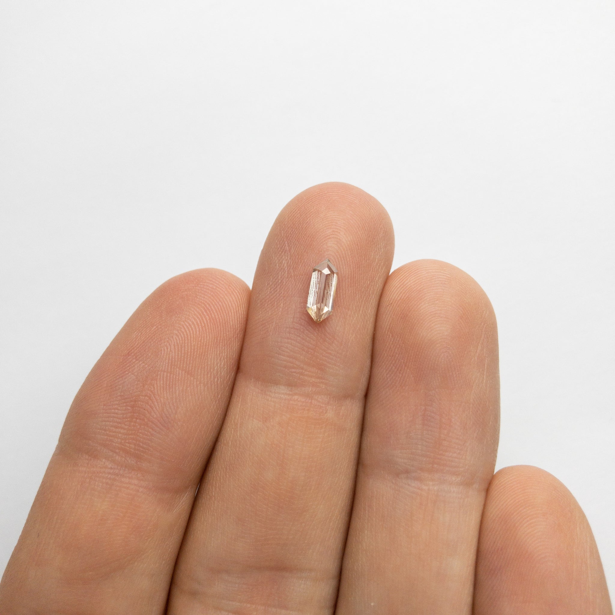 0.59ct 8.03x3.19x2.32mm Hexagon Rosecut 18090-06 - Misfit Diamonds