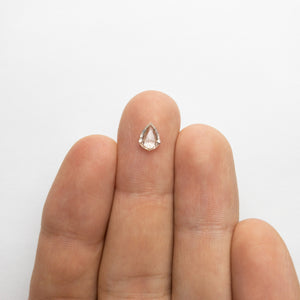 0.81ct 7.32x5.68x2.59mm Geo Pear Rosecut 18090-13 - Misfit Diamonds