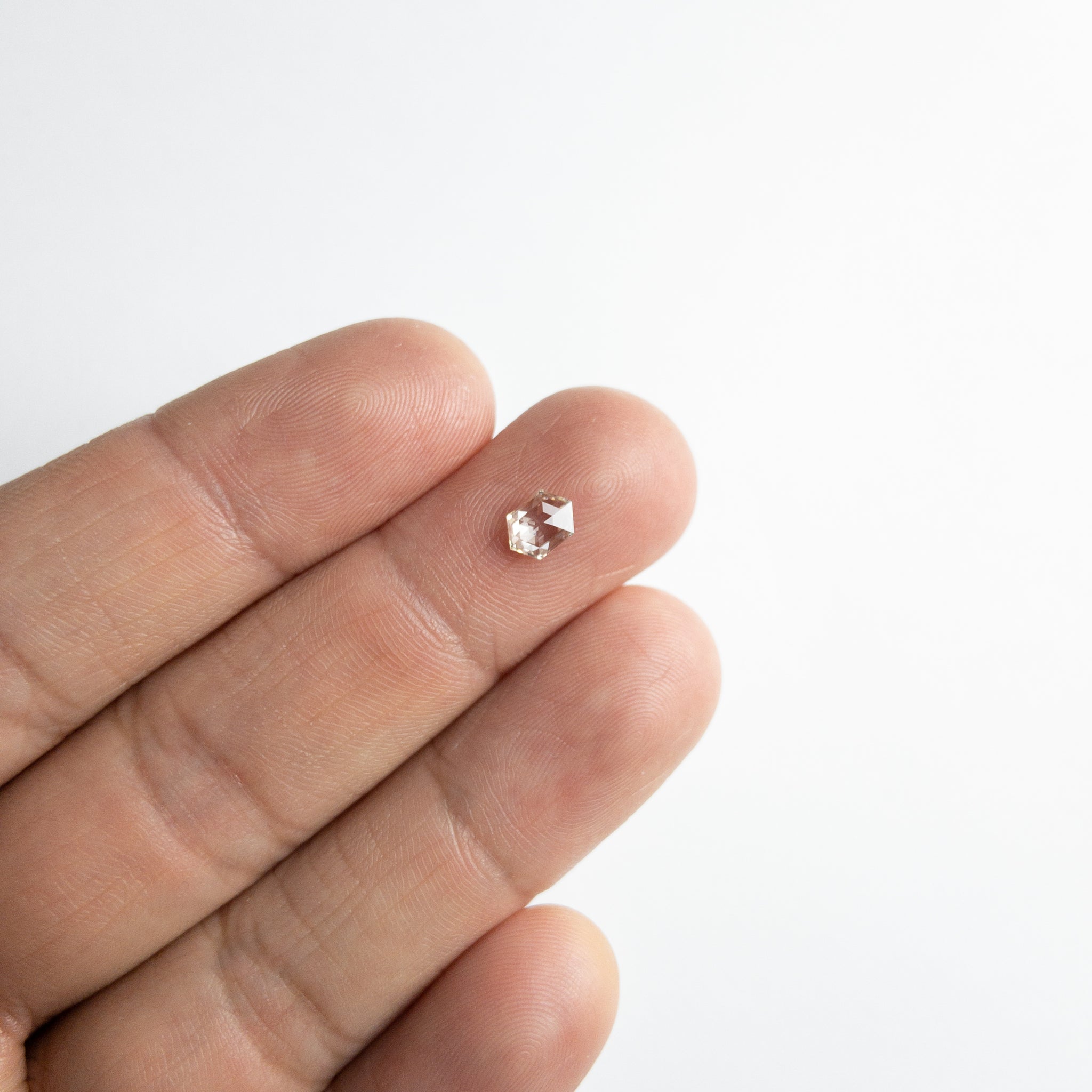 0.52ct 6.31x4.56x1.96mm VS2 K/L Hexagon Rosecut 18107-05 - Misfit Diamonds