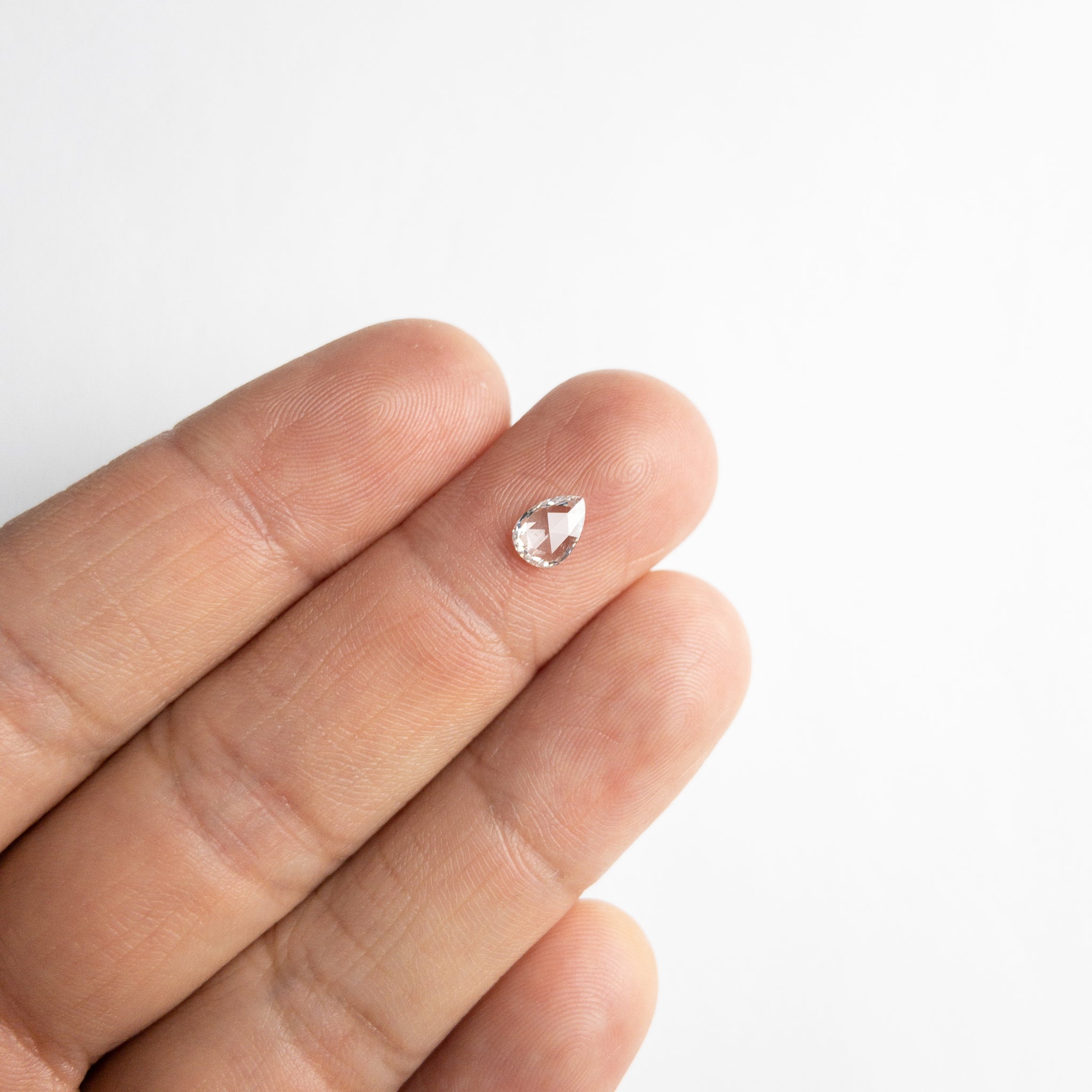 0.53ct 6.83x4.88x1.84mm SI2 D/E Pear Rosecut 18111-08 - Misfit Diamonds