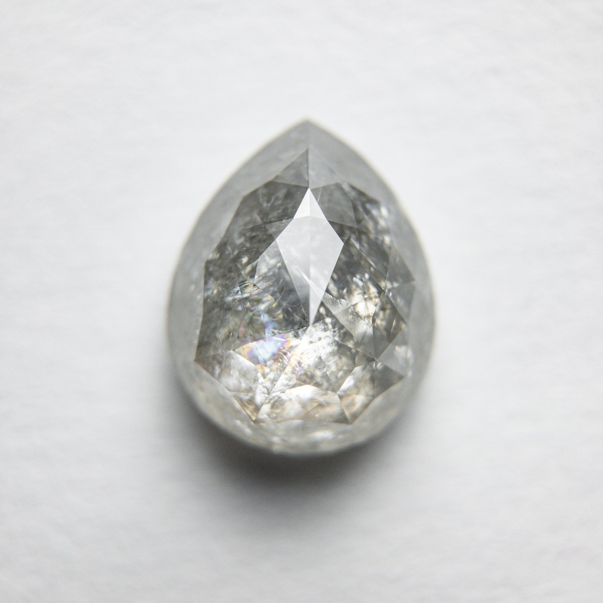 2.38ct 9.28x7.55x4.14mm Pear Double Cut 18119-09 - Misfit Diamonds