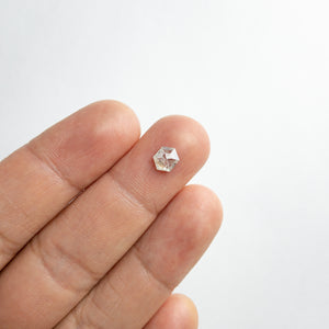 0.74ct 6.95x5.54x2.34mm Hexagon Rosecut 18121-08 - Misfit Diamonds