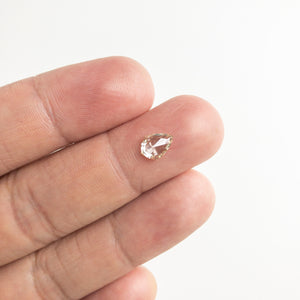 0.91ct 8.24x6.08x2.81mm Geo Pear Rosecut 18146-01 - Misfit Diamonds