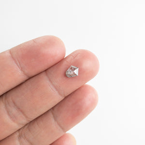 0.73ct 7.30x5.91x2.30mm Shield Rosecut 18167-25 - Misfit Diamonds