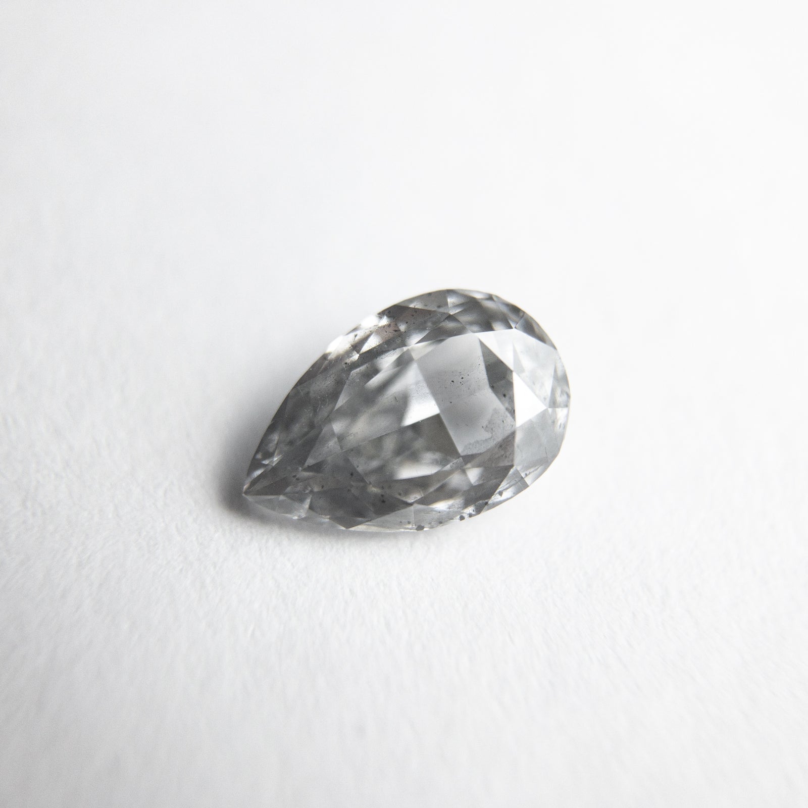 0.53ct 6.84x4.51x2.32mm GIA I1 Fancy Grey Pear Brilliant 18169-01 - Misfit Diamonds