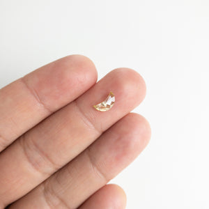 0.68ct 8.60x4.73x2.11mm Crescent Moon Rosecut 18190-02 - Misfit Diamonds