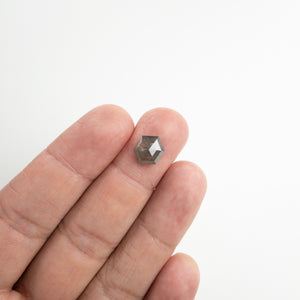 2.82ct 10.35x8.35x3.78mm Hexagon Rosecut 18221-02 - Misfit Diamonds