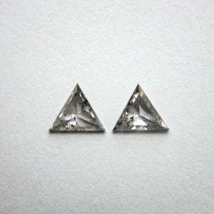 2pc 0.26cttw 4.11x4.70x1.21mm Trillion Rosecut Matching Pair 18236-02 - Misfit Diamonds