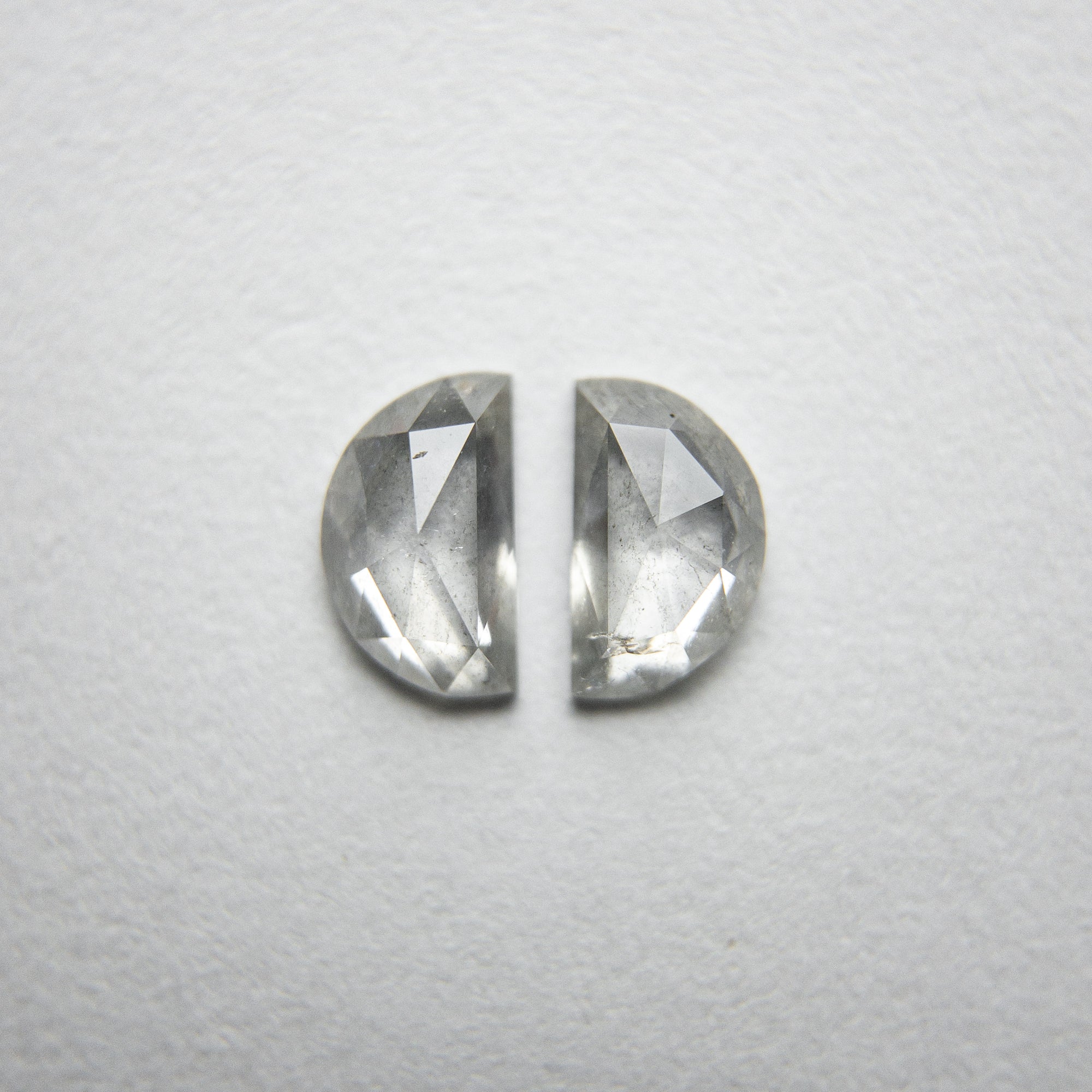 2pc 0.50cttw 5.42x3.22x1.53mm Half Moon Rosecut Matching Pair 18236-07 - Misfit Diamonds