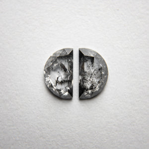 2pc 0.71cttw 6.25x3.57x1.64mm Half Moon Rosecut Matching Pair 18236-08 - Misfit Diamonds