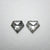 2pc 0.39cttw 4.37x5.06x1.31mm Shield Rosecut Matching Pair 18236-11 - Misfit Diamonds