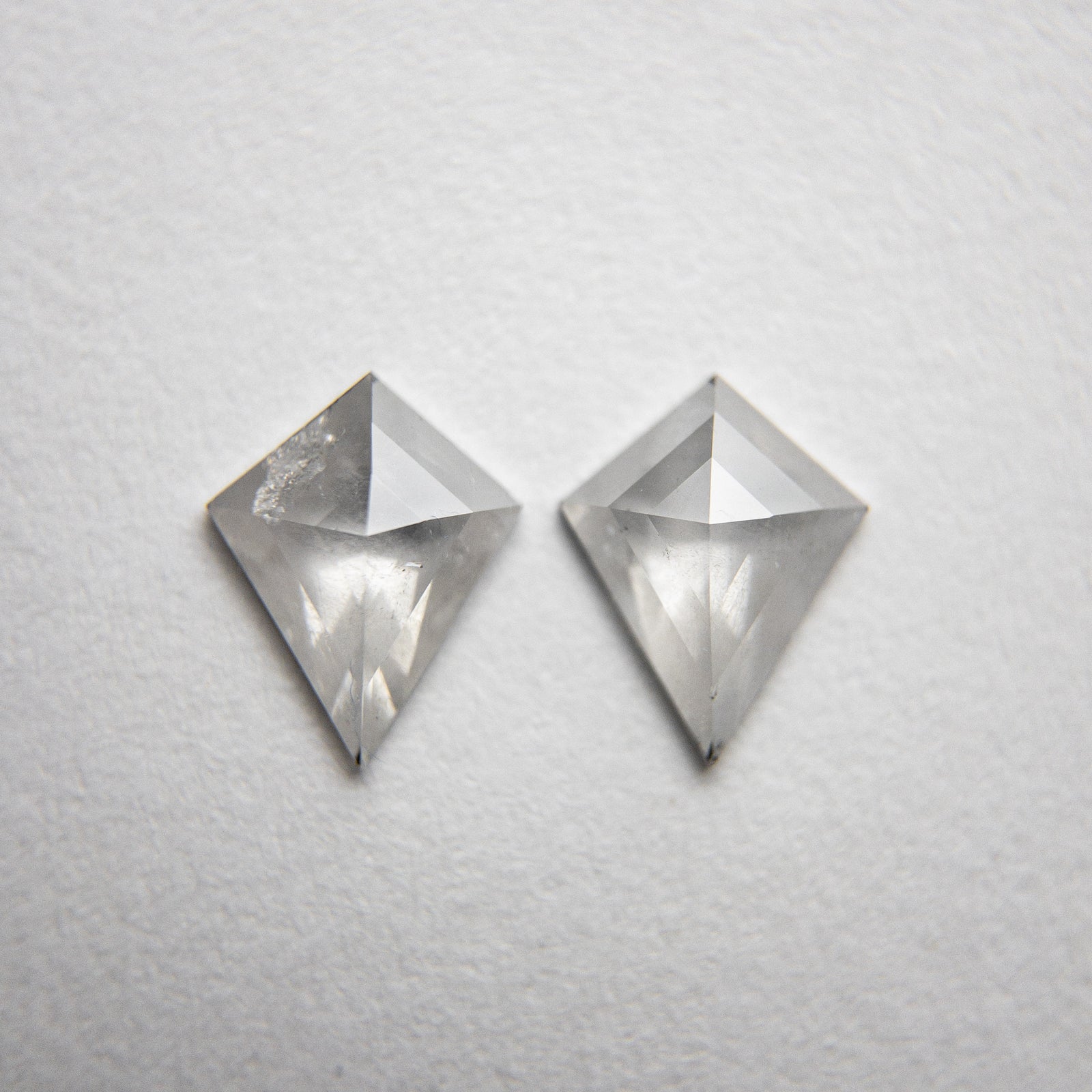 2pc 0.57cttw 6.58x5.17x1.61mm Kite Rosecut Matching Pair 18239-01 - Misfit Diamonds