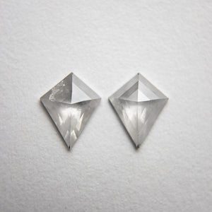 2pc 0.57cttw 6.58x5.17x1.61mm Kite Rosecut Matching Pair 18239-01 - Misfit Diamonds