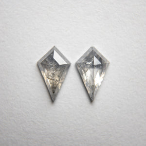 2pc 0.57cttw 7.05x4.27x1.70mm Kite Rosecut Matching Pair 18239-02 - Misfit Diamonds