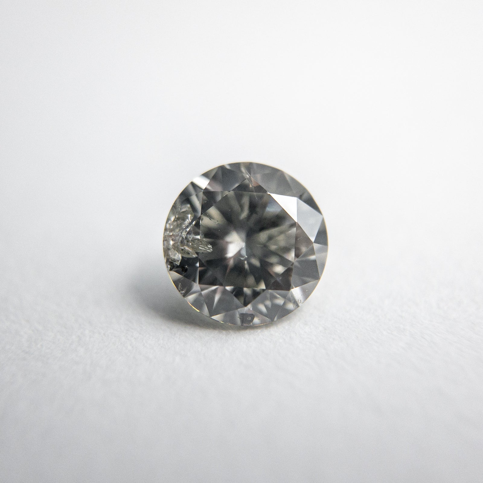 0.57ct 5.27x5.25x3.19mm Fancy Grey Round Brilliant 18273-06 - Misfit Diamonds