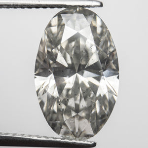 6.22ct 15.14x9.74x6.45mm GIA SI2 Light Grey Oval Brilliant 18274-01 - Misfit Diamonds