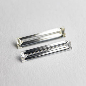 2pc 0.51cttw 9.80x2.00x1.19mm VS G L-M Baguette Step Cut Matching Pair 18280-01 - Misfit Diamonds