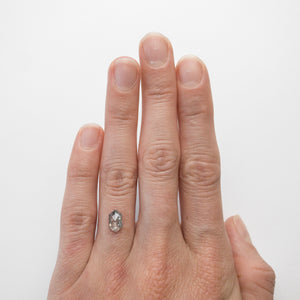 0.70ct 4.66x7.83x2.16mm Salt and Pepper Hexagon Rosecut 18308-02 - Misfit Diamonds