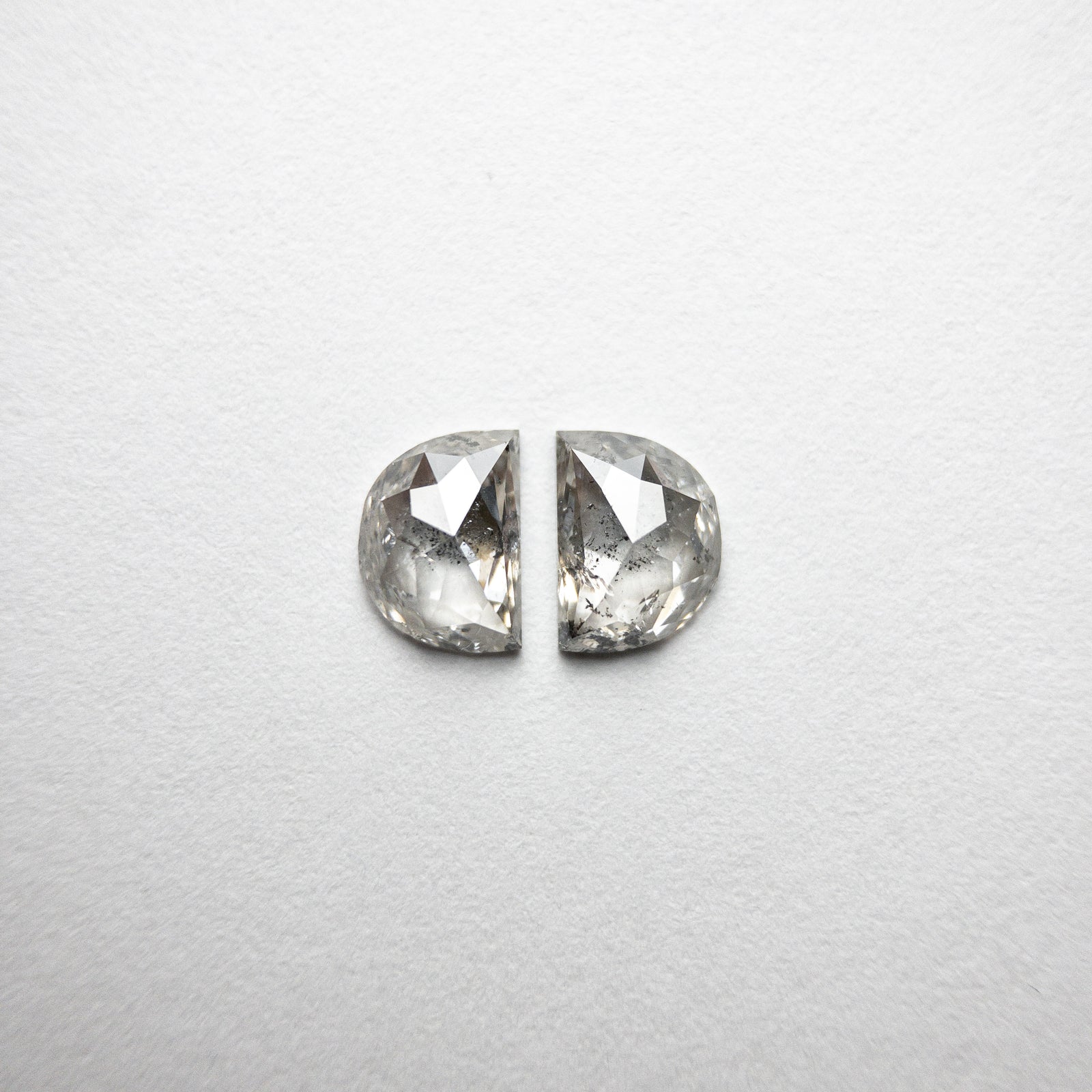 2pc 1.24cttw 6.36x4.63x2.49mm Half Moon Rosecut Matching Pair 18402-03 - Misfit Diamonds