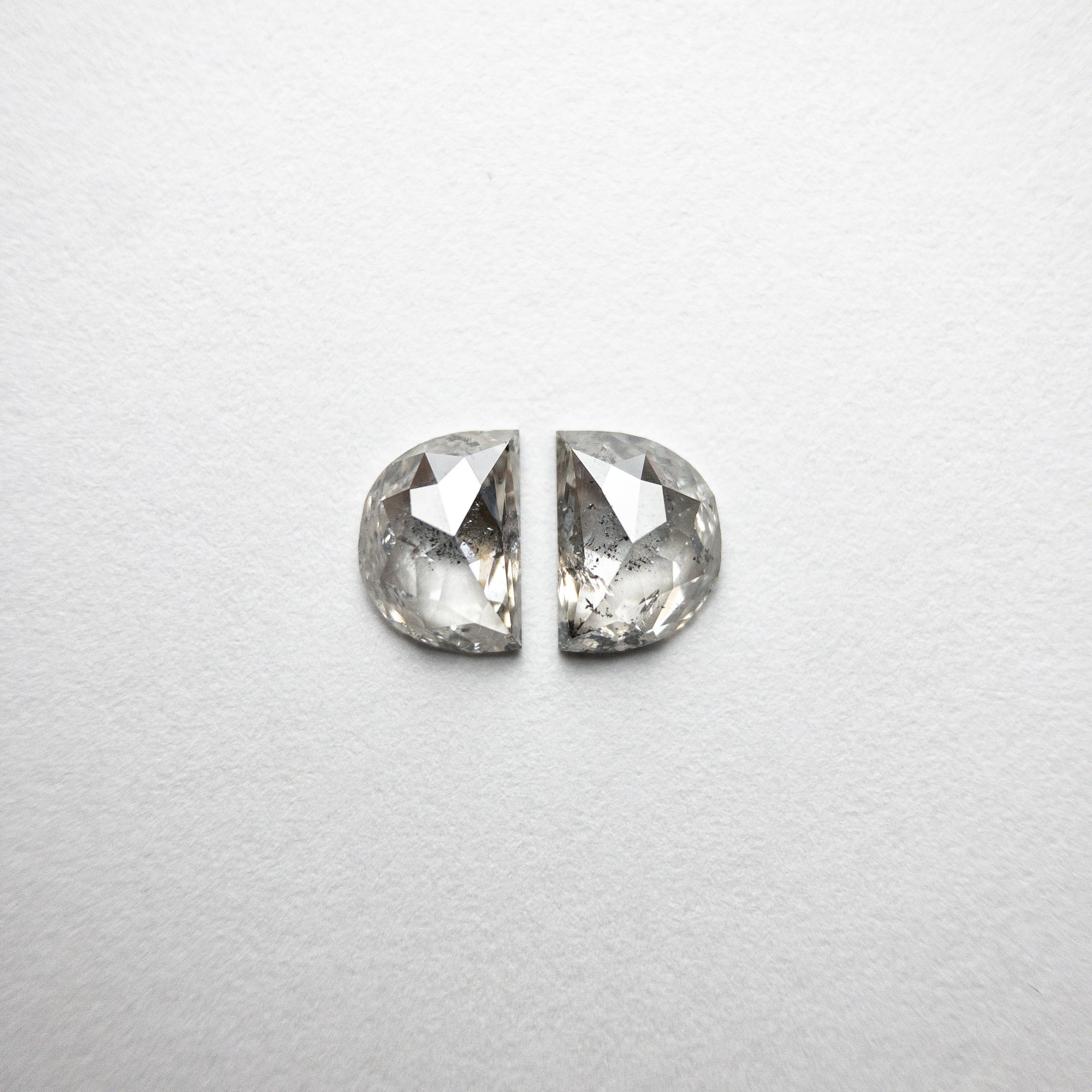 2pc 1.24cttw 6.36x4.63x2.49mm Half Moon Rosecut Matching Pair 18402-03 - Misfit Diamonds
