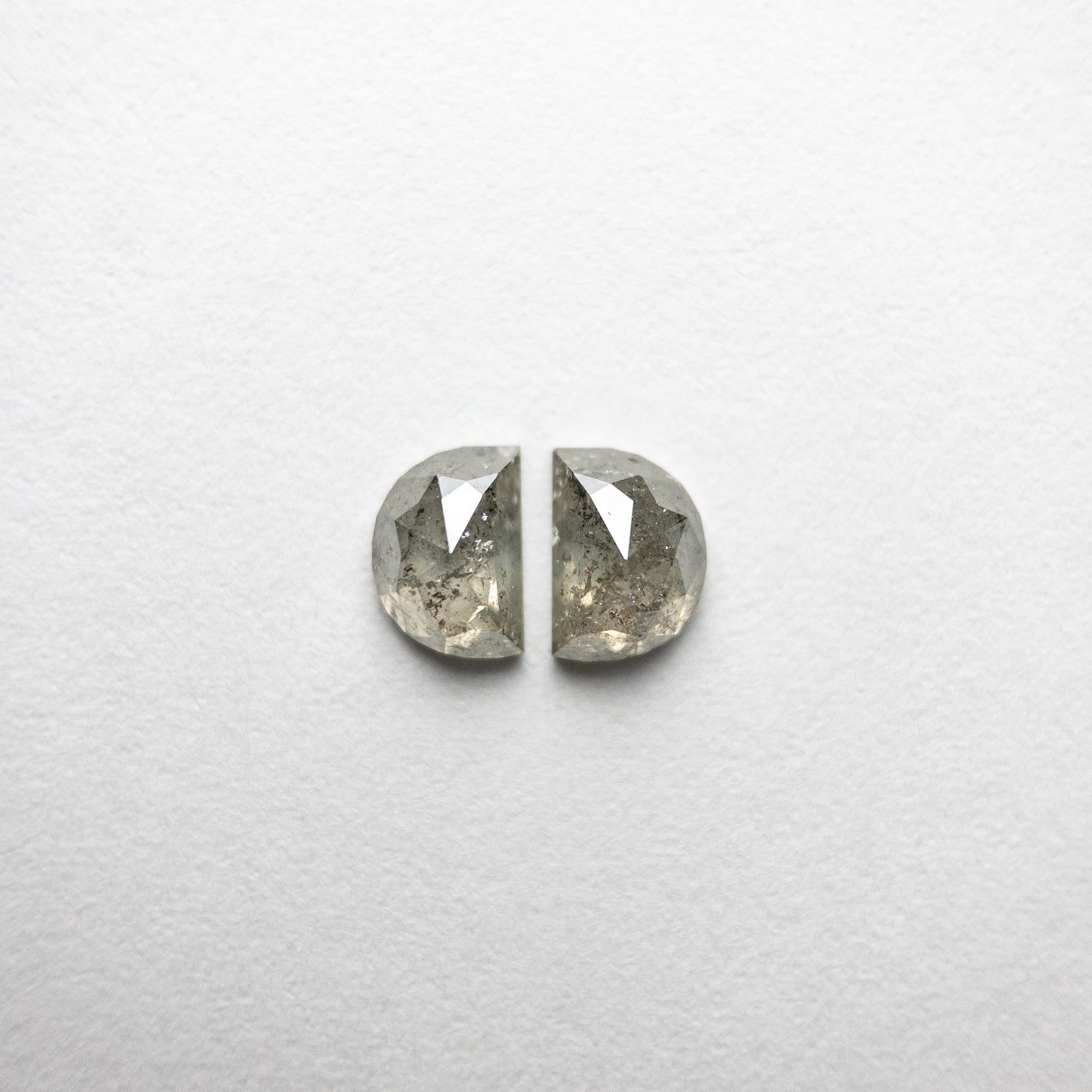 2pc 0.92cttw 5.20x3.69x2.40mm Half Moon Rosecut Matching Pair 18402-06 - Misfit Diamonds