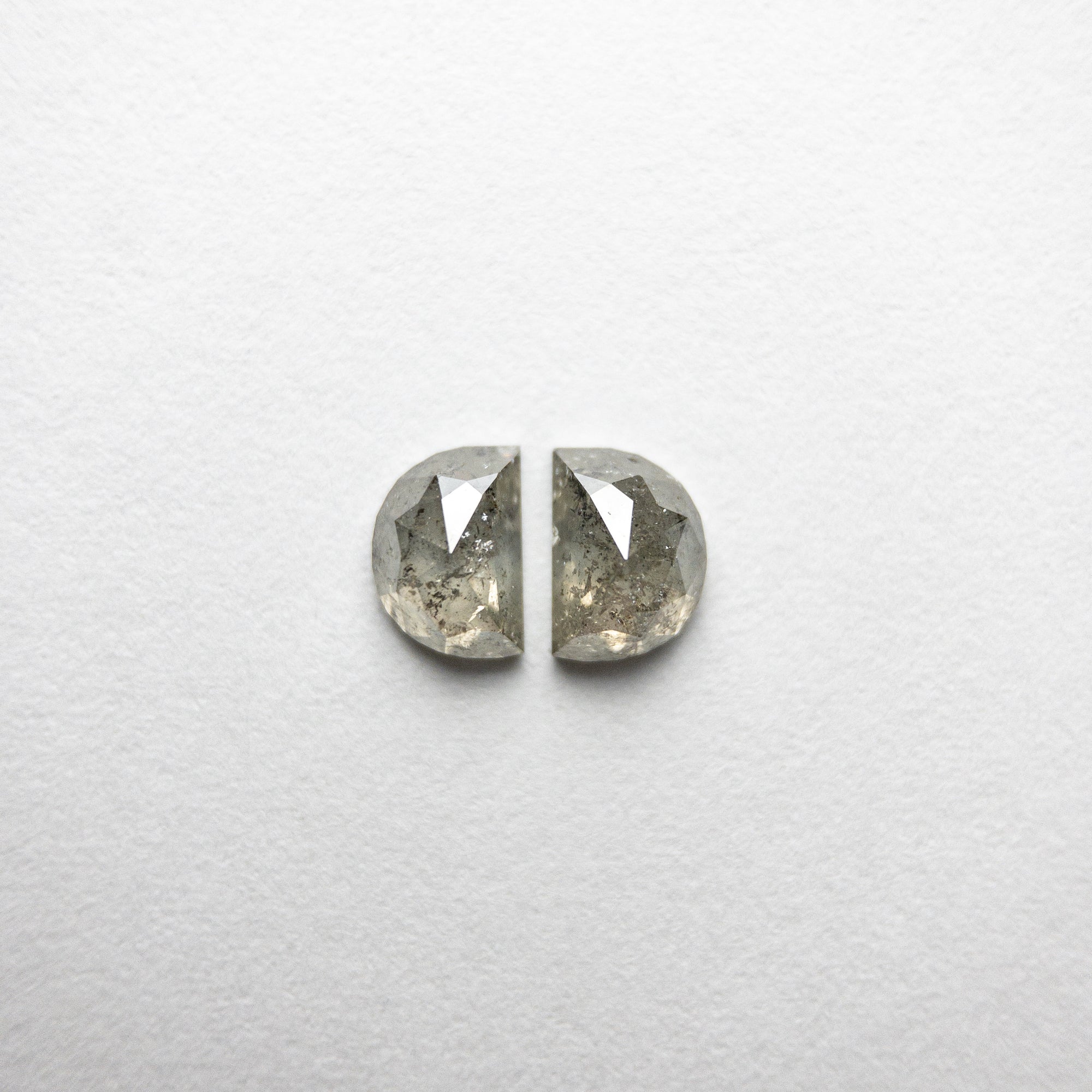2pc 0.92cttw 5.20x3.69x2.40mm Half Moon Rosecut Matching Pair 18402-06 - Misfit Diamonds