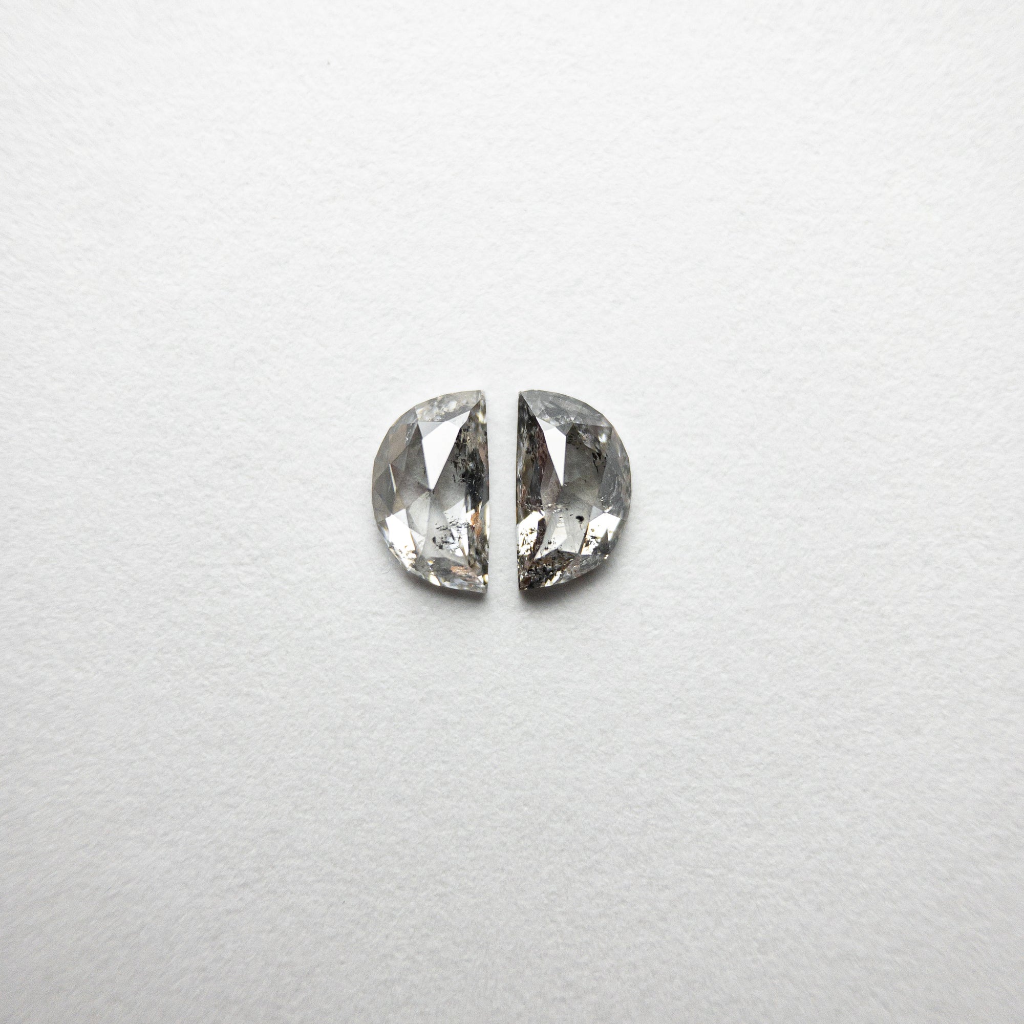 2pc 0.67cttw 5.64x3.24x2.06mm Half Moon Rosecut Matching Pair 18402-08 - Misfit Diamonds