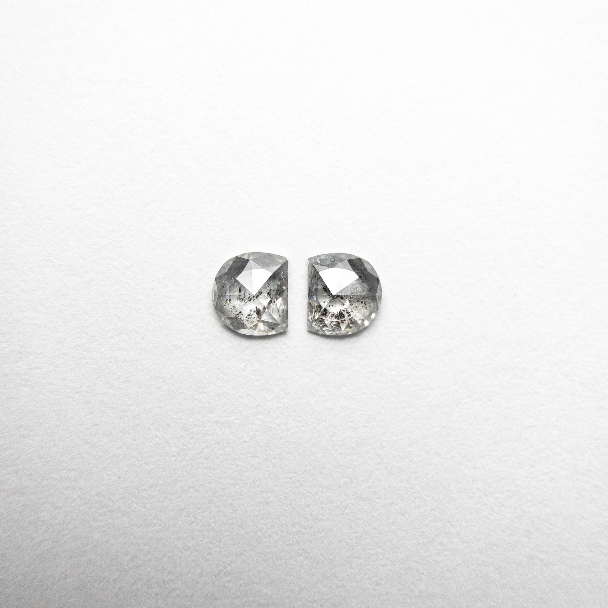 2pc 0.49cttw 4.20x3.80x1.59mm Half Moon Rosecut Matching Pair 18402-09 - Misfit Diamonds