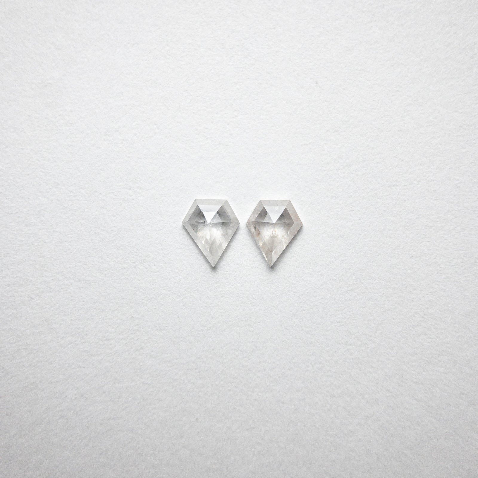 2pc 0.44cttw 4.87x4.14x1.66mm Shield Rosecut Matching Pair 18402-10 - Misfit Diamonds