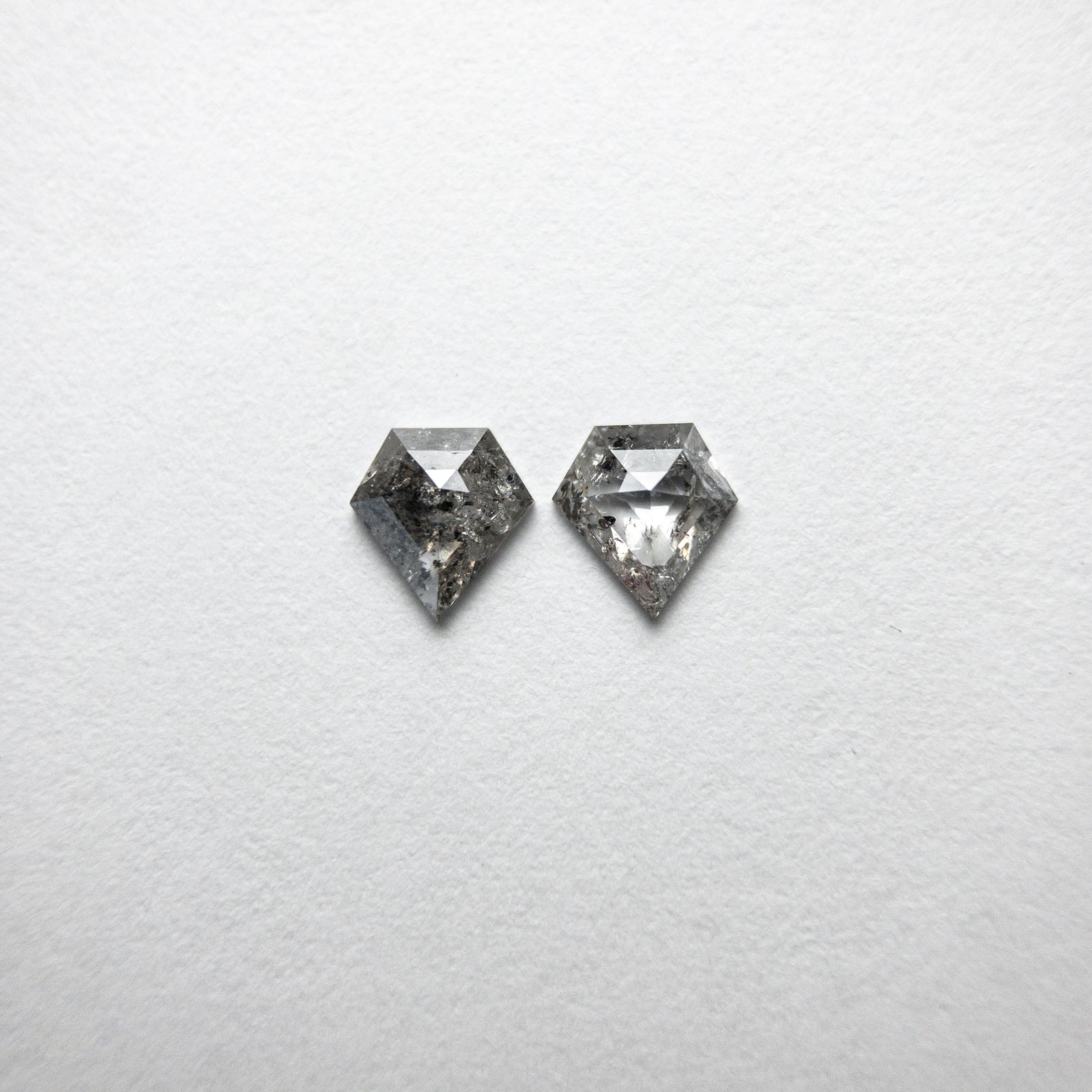 2pc 0.45cttw 4.87x4.60x1.56mm Shield Rosecut Matching Pair 18402-13 - Misfit Diamonds
