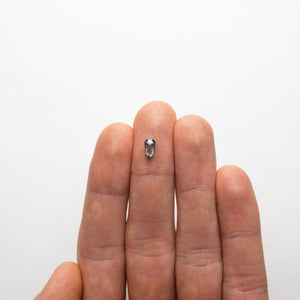 0.67ct 7.69x4.08x2.33mm Shield Rosecut 18414-06 - Misfit Diamonds