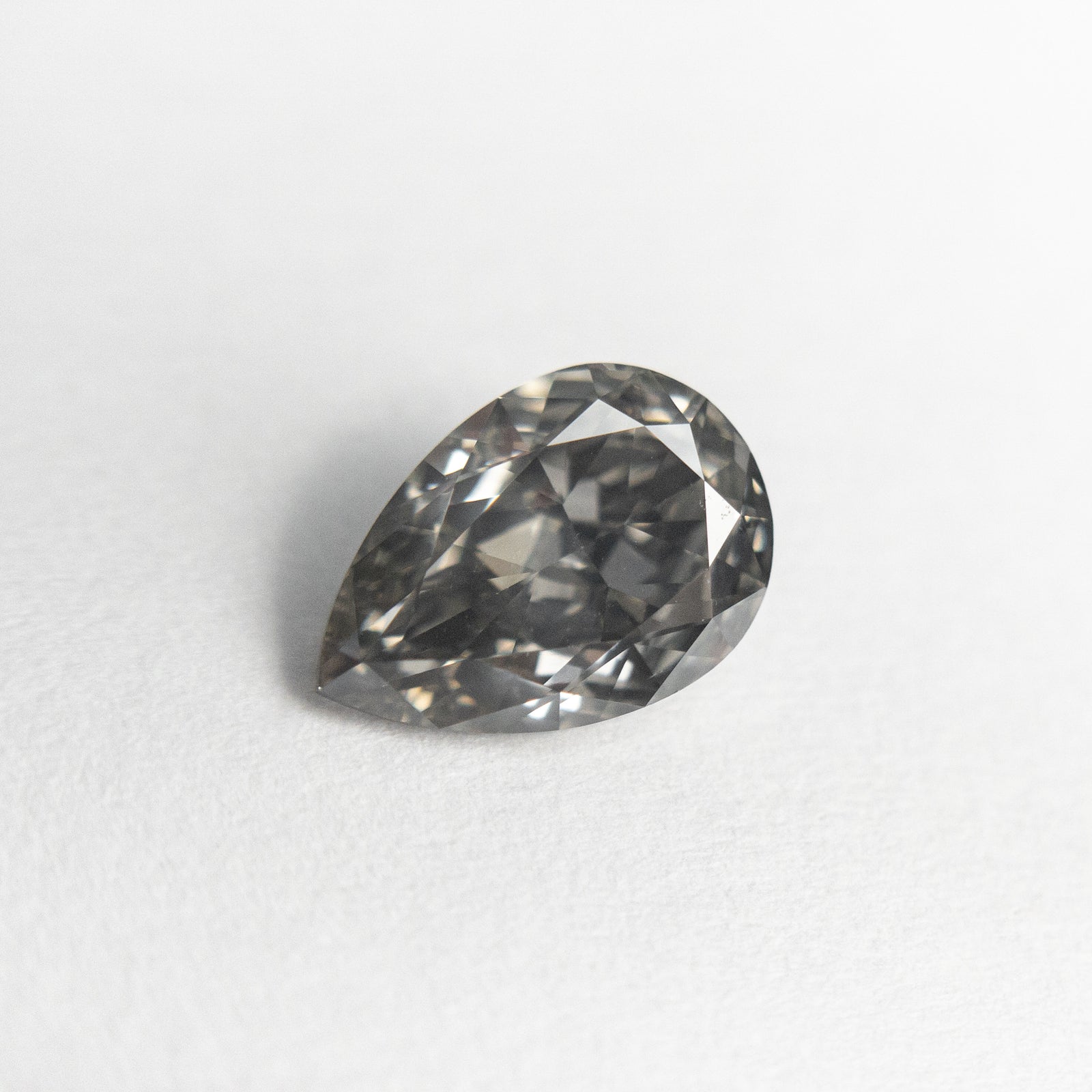 1.12ct 8.39x5.77x3.30mm GIA SI2 Fancy Grey Pear Brilliant 18442-01 - Misfit Diamonds