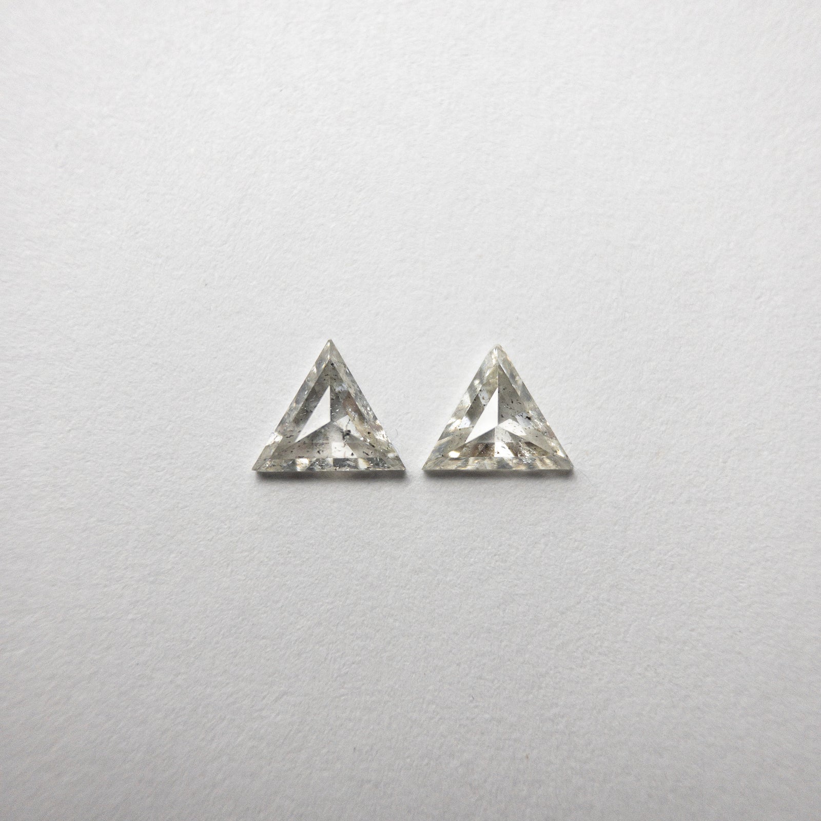 0.56ct 4.84x5.35x1.74mm Trillion Rosecut Matching Pair 18454-02 - Misfit Diamonds