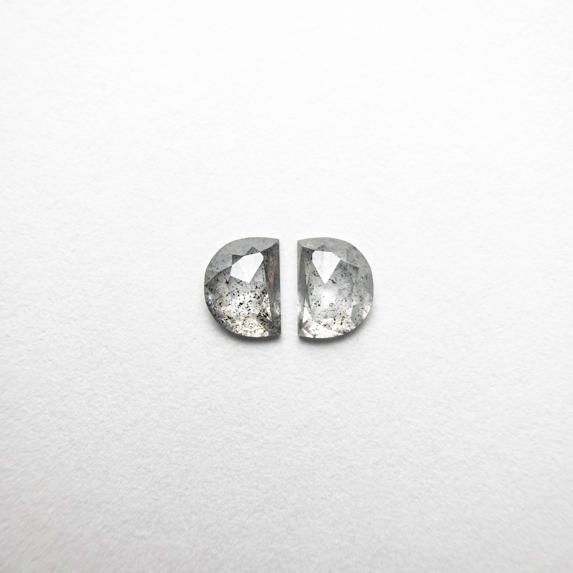 2pc 0.78cttw 5.29x3.96x1.71mm Half Moon Rosecut Matching Pair 18454-08 - Misfit Diamonds