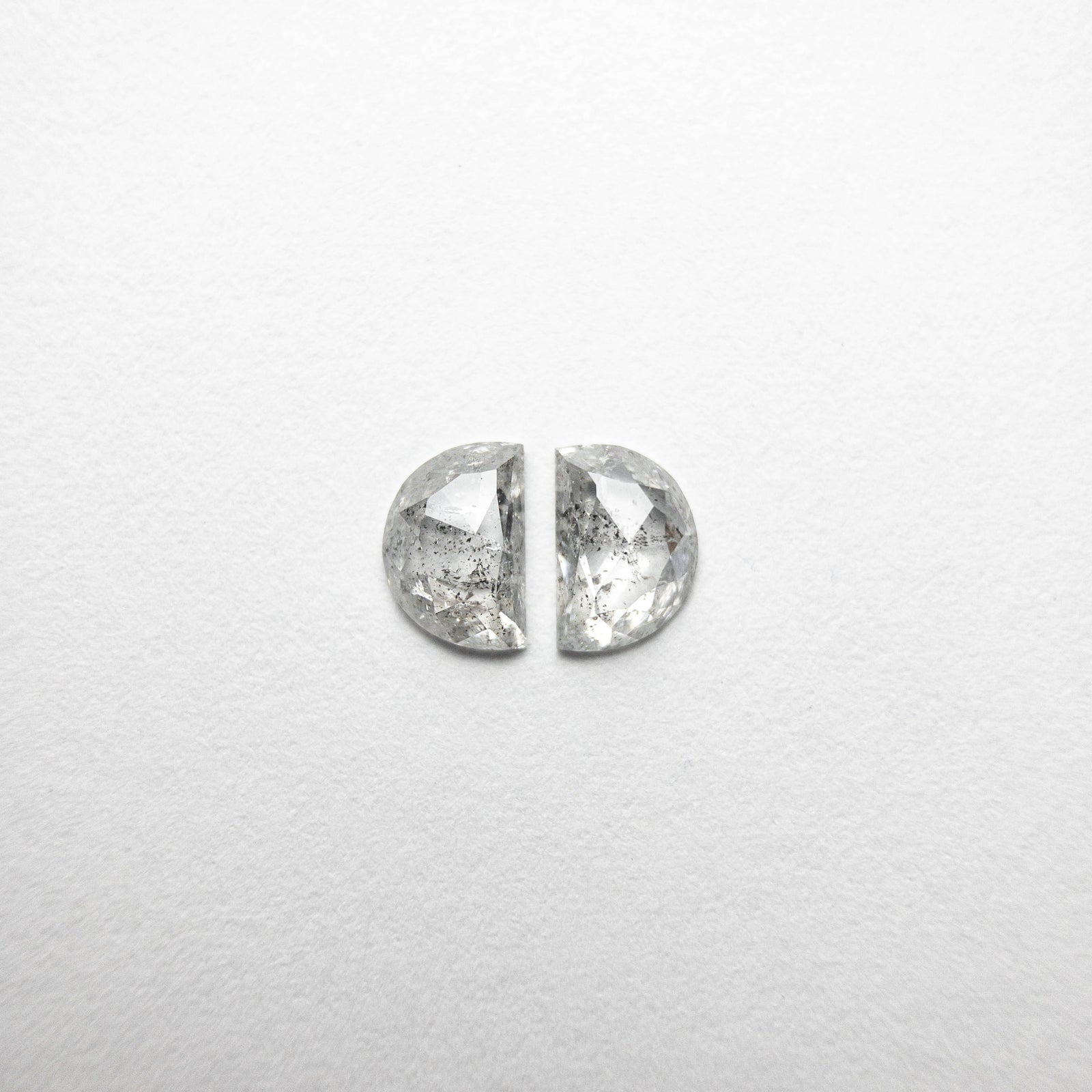 2pc 0.78cttw 5.74x3.92x1.82mm Half Moon Rosecut Matching Pair 18454-10 - Misfit Diamonds