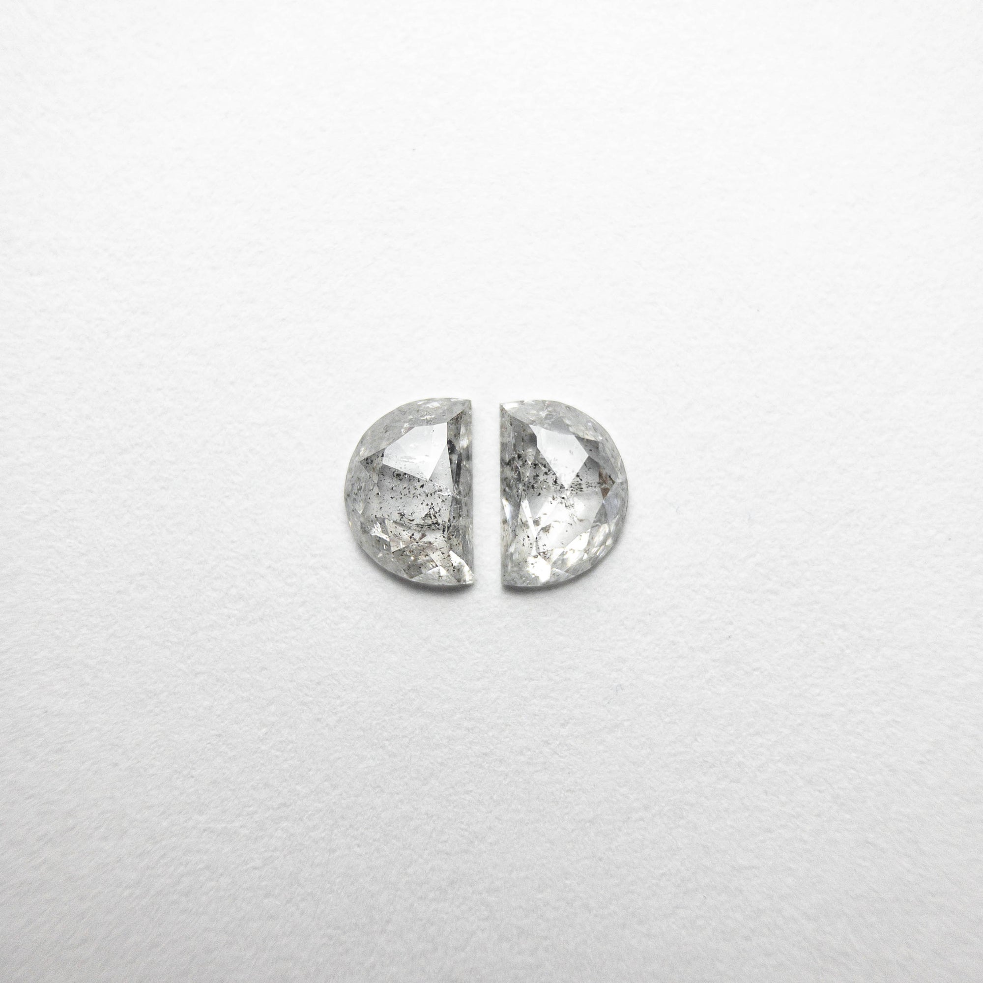 2pc 0.78cttw 5.74x3.92x1.82mm Half Moon Rosecut Matching Pair 18454-10 - Misfit Diamonds