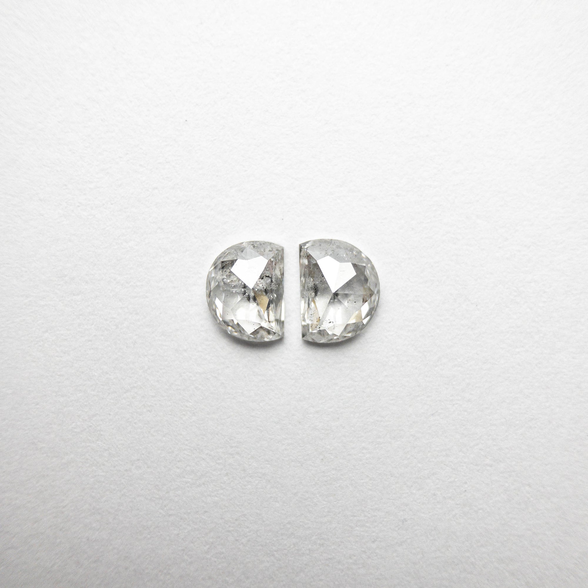 2pc 1.05cttw 5.66x4.33x2.37mm Half Moon Rosecut Matching Pair 18454-11 - Misfit Diamonds