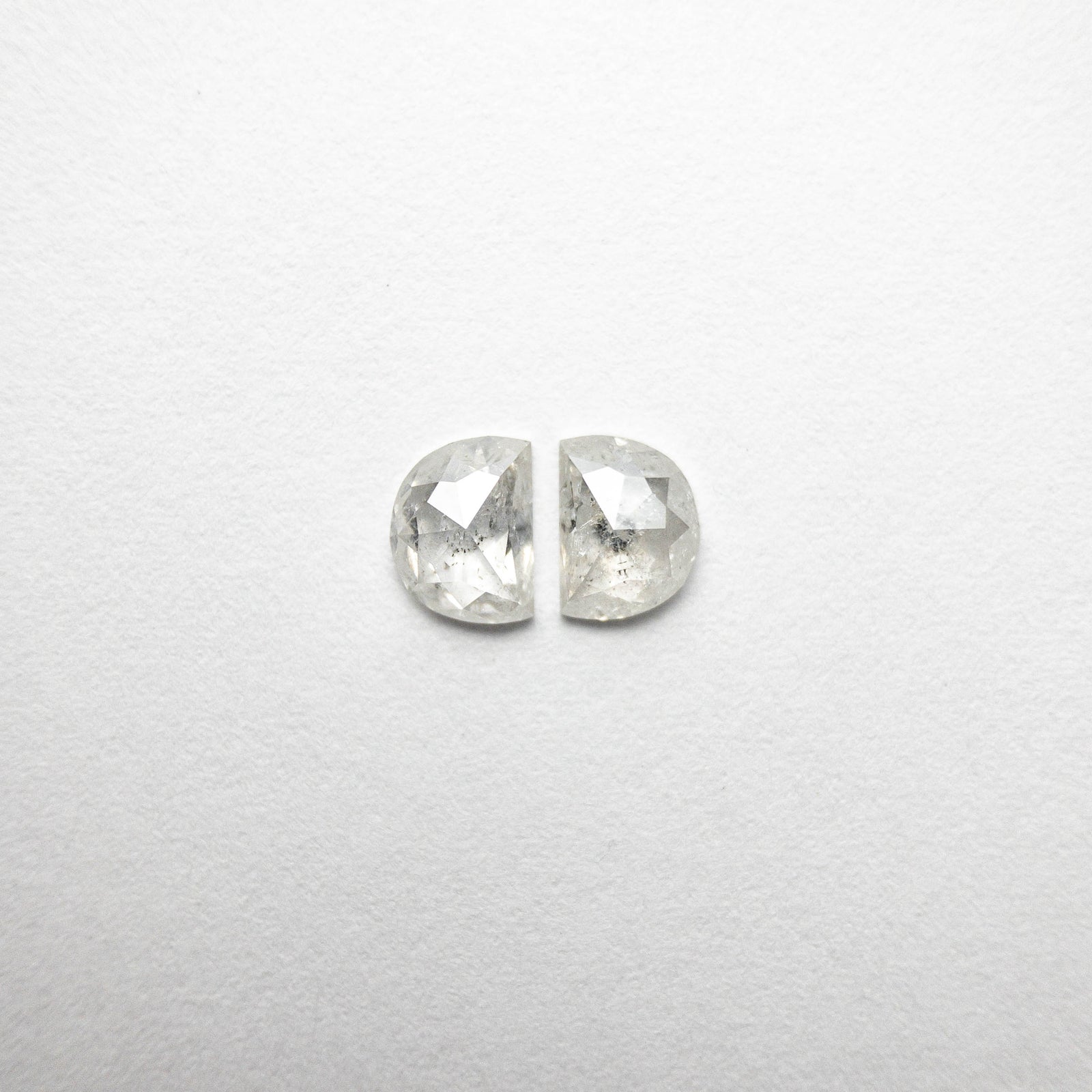 2pc 0.91cttw 5.53x4.22x2.16mm Half Moon Rosecut Matching Pair 18454-13 - Misfit Diamonds