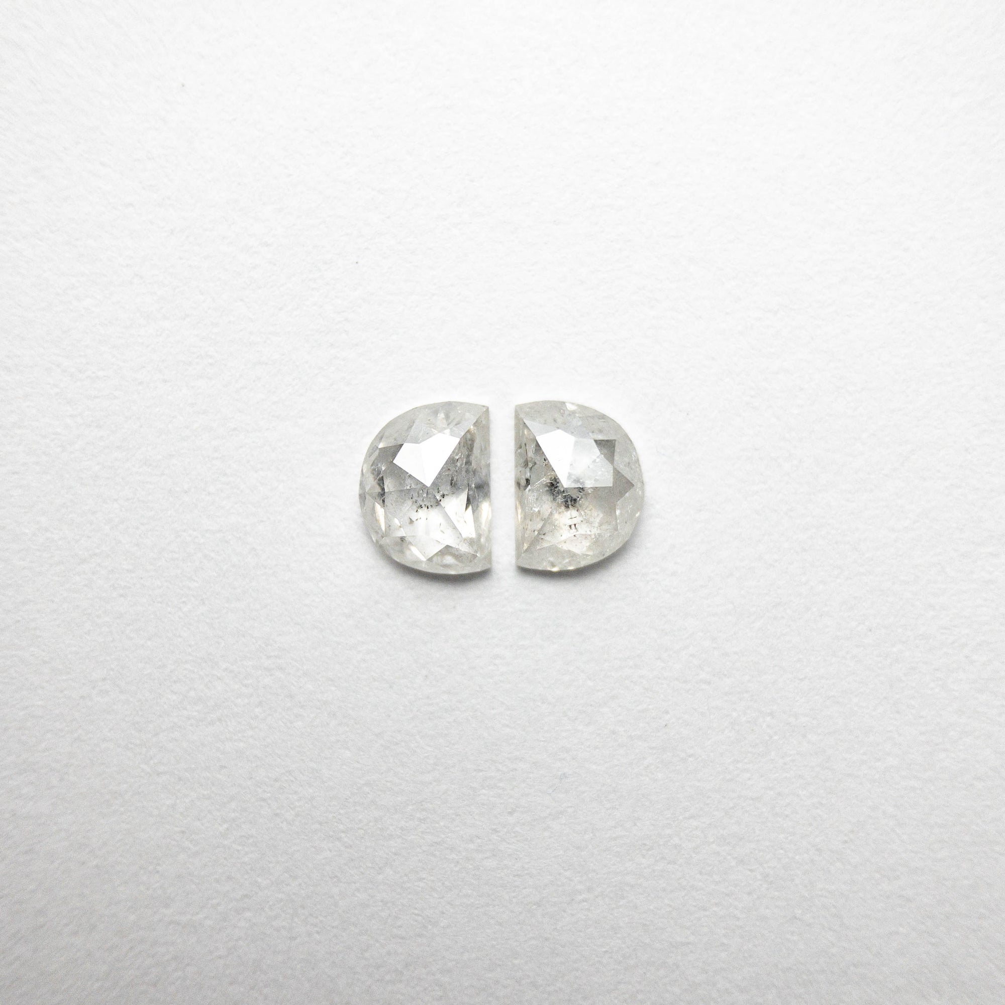 2pc 0.91cttw 5.53x4.22x2.16mm Half Moon Rosecut Matching Pair 18454-13 - Misfit Diamonds