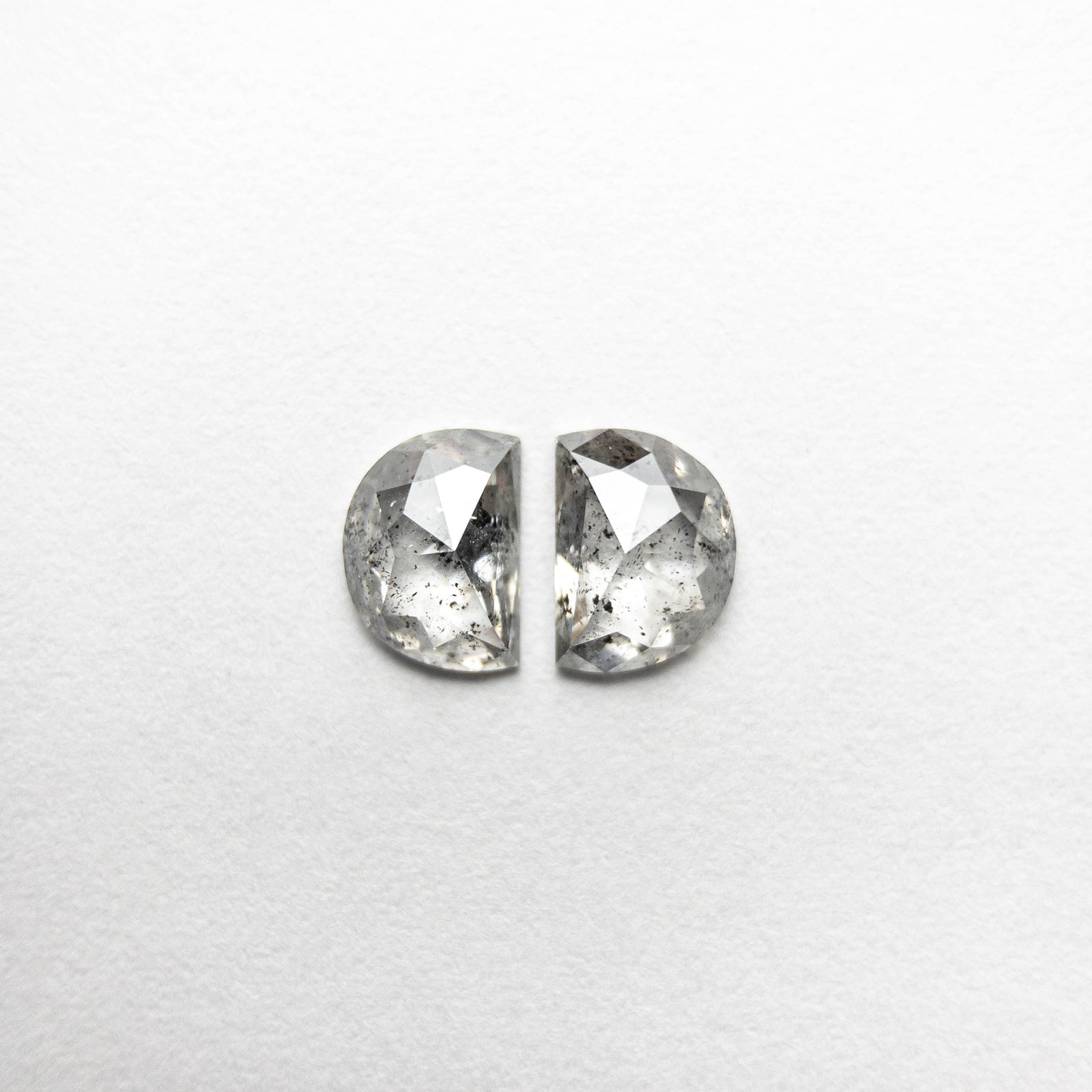 2pc 0.93cttw 5.82x4.29x1.96mm Half Moon Rosecut Matching Pair 18454-15 - Misfit Diamonds