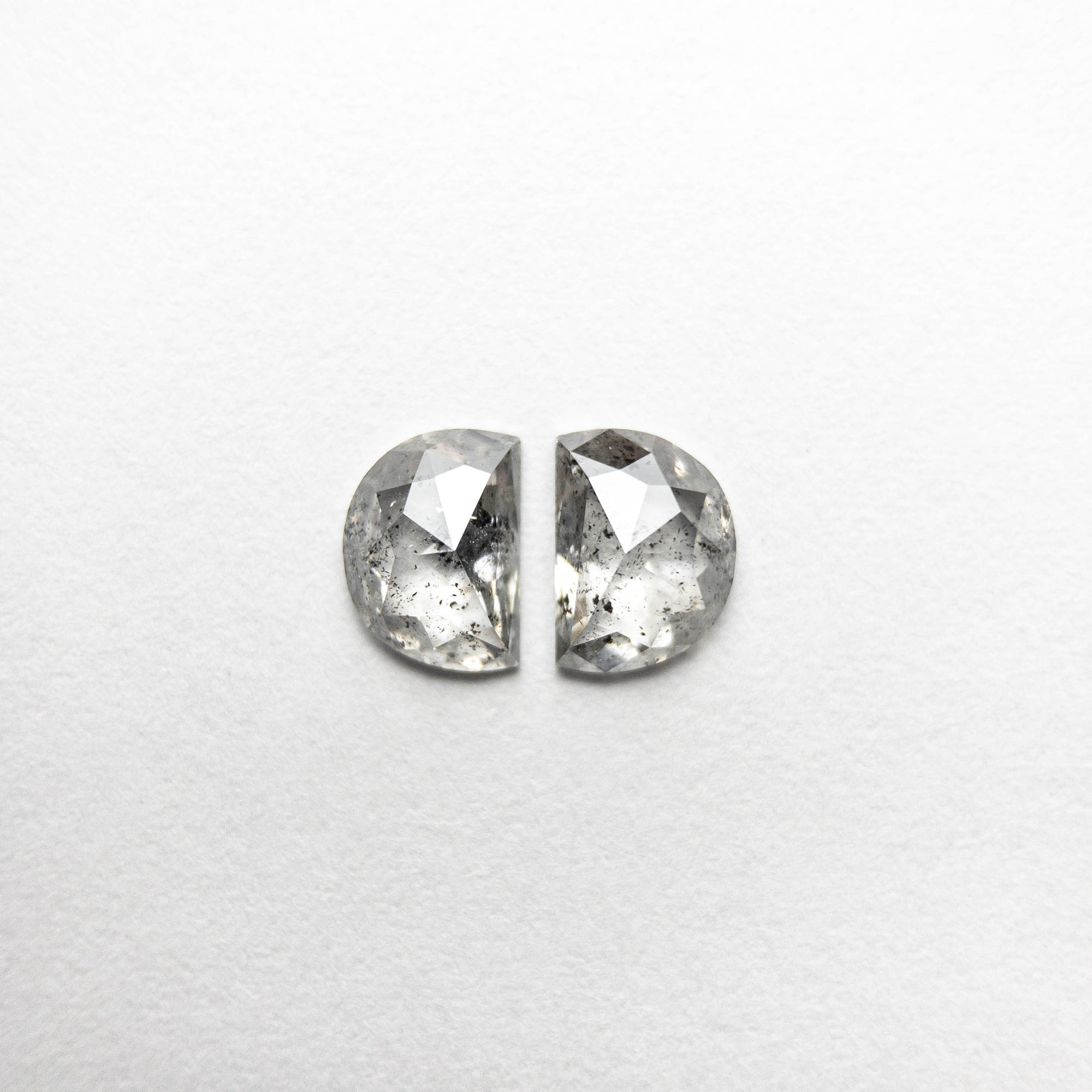 2pc 0.93cttw 5.82x4.29x1.96mm Half Moon Rosecut Matching Pair 18454-15 - Misfit Diamonds